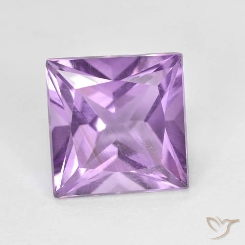 2.15ct Натуральный Розовато-фиолетовый Аметист, Квадрат, Чистота VS