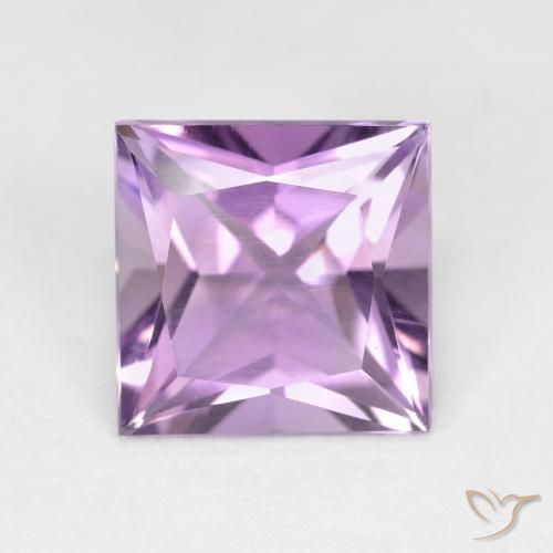 2.03ct Натуральный Средне-светлый пурпурно-фиолетовый Аметист, Квадрат, Чистота VS