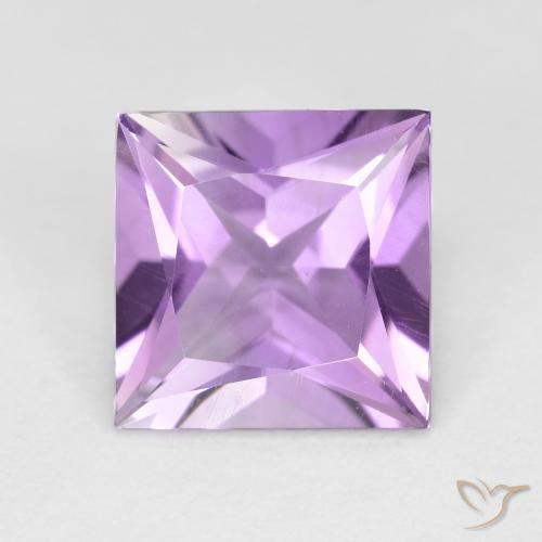 2.14ct Натуральный Средне-светлый пурпурно-фиолетовый Аметист, Квадрат, Чистота VS