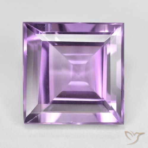 9.61ct Натуральный Средне-темно-фиолетовый Аметист, Квадрат, VVS-VS
