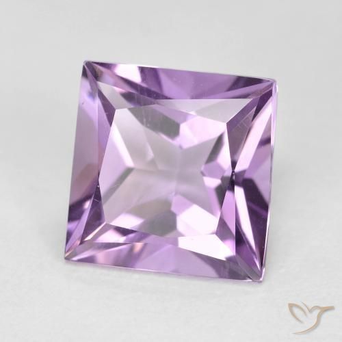 2.27ct Натуральный Средне-светлый пурпурно-фиолетовый Аметист, Квадрат, VVS-VS