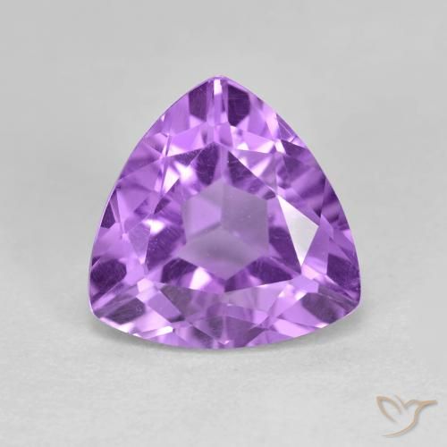 3.13ct Натуральный Темно-фиолетовый Аметист, Триллион, Чистота VS