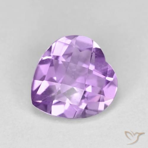 1.54ct Натуральный Средний фиолетовый Аметист, Сердце, VVS-VS