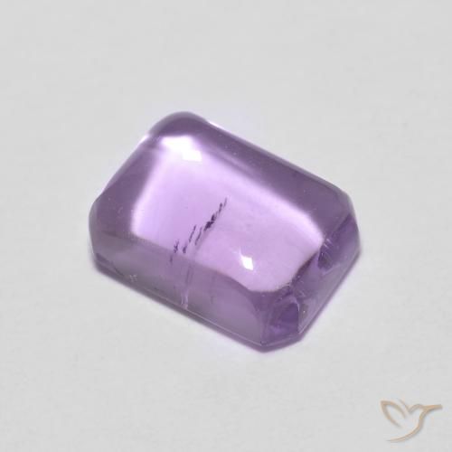 1.26ct Натуральный Светло-фиолетовый Аметист, Изумрудная огранка, Прозрачный