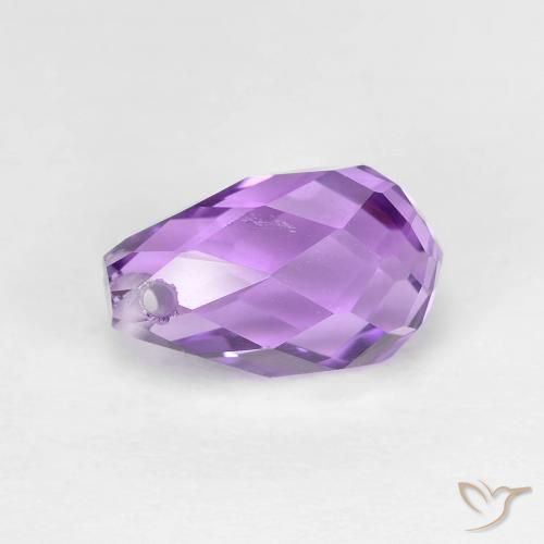 2.58ct Натуральный Пурпурно-фиолетовый Аметист, Бриолет, Чистота VS