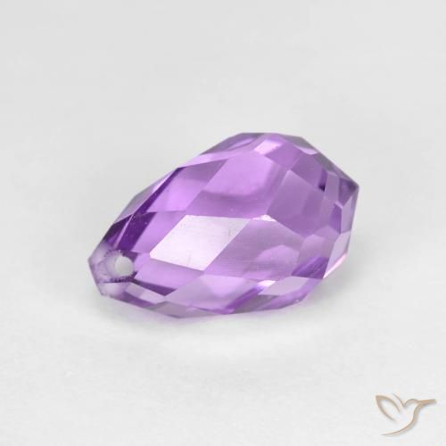 2.60ct Натуральный Пурпурно-фиолетовый Аметист, Бриолет, Чистота VS
