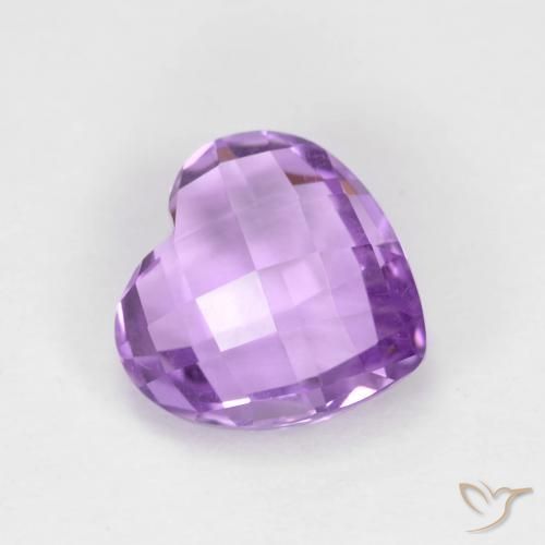 1.92ct Натуральный Розовато-фиолетовый Аметист, Сердце, Чистота VVS