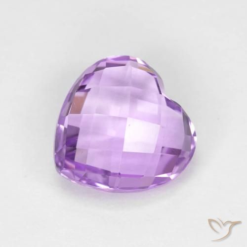 2.11ct Натуральный Розовато-фиолетовый Аметист, Сердце, Чистота VVS