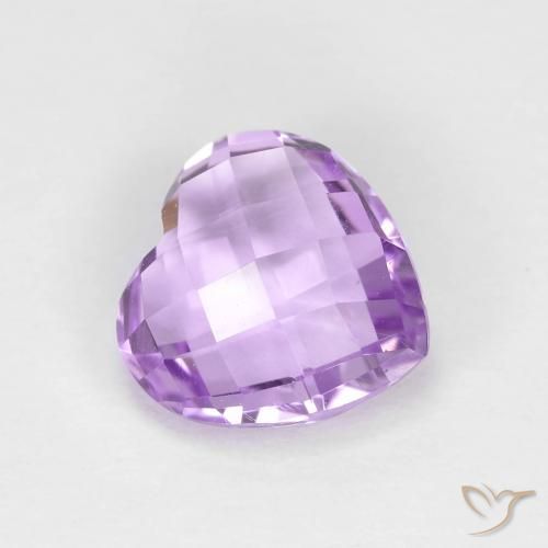 1.87ct Натуральный Средний розовый фиолетовый Аметист, Сердце, Чистота VVS