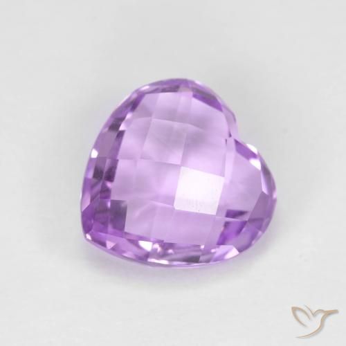 2.00ct Натуральный Розовато-фиолетовый Аметист, Сердце, Чистота VVS