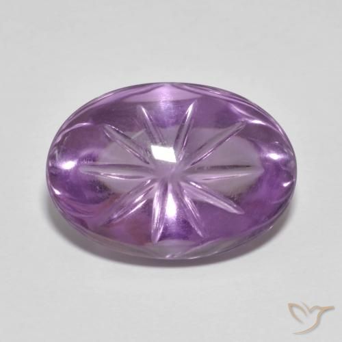 8.81ct Натуральный Средний фиолетовый Аметист, Овал, Прозрачный