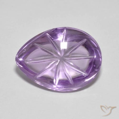 8.16ct Натуральный Средний фиолетовый Аметист, Форма груши, Прозрачный