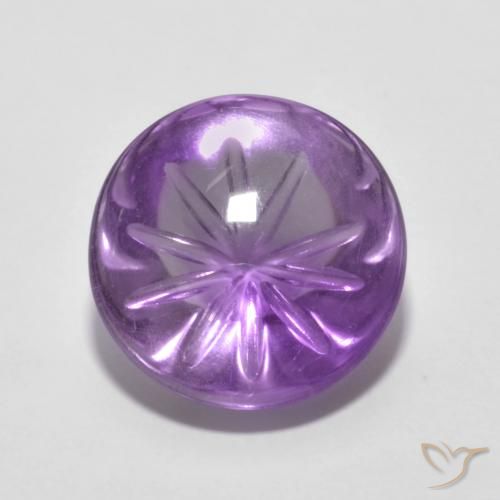 5.55ct Натуральный Ирис Вайолет Аметист, Круглый, Прозрачный