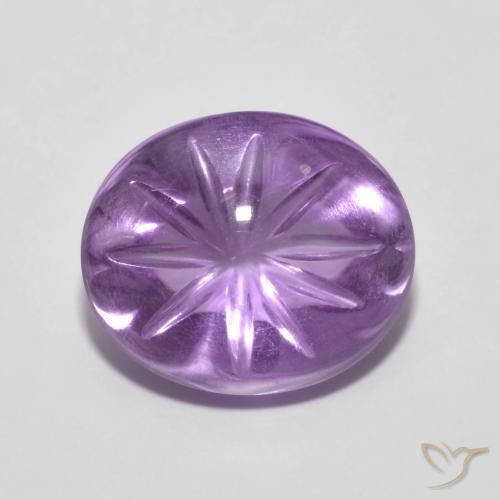 5.79ct Натуральный Средний фиолетовый Аметист, Овал, Прозрачный