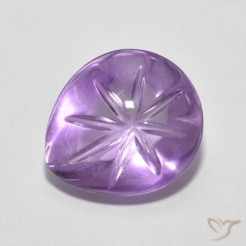 4.80ct Натуральный Средний фиолетовый Аметист, Форма груши, Прозрачный