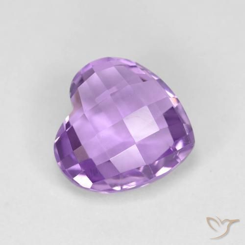 1.96ct Натуральный Ирис Вайолет Аметист, Сердце, Чистота VVS