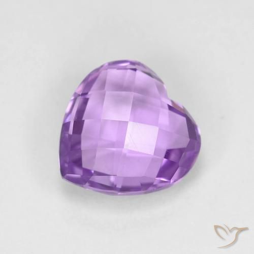 1.93ct Натуральный Средний фиолетовый Аметист, Сердце, Чистота VVS
