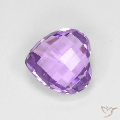 1.99ct Натуральный Средний фиолетовый Аметист, Сердце, Чистота VVS