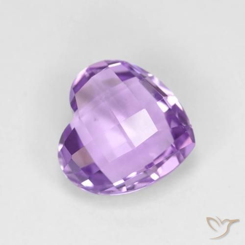 1.84ct Натуральный Средний фиолетовый Аметист, Сердце, Чистота VVS