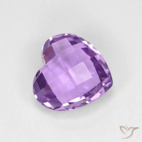 1.87ct Натуральный Средний фиолетовый Аметист, Сердце, Чистота VVS