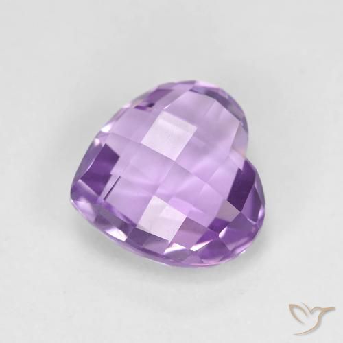 1.97ct Натуральный Средний фиолетовый Аметист, Сердце, Чистота VVS