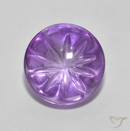 4.86ct Натуральный Темно-фиолетовый Аметист, Круглый, Прозрачный