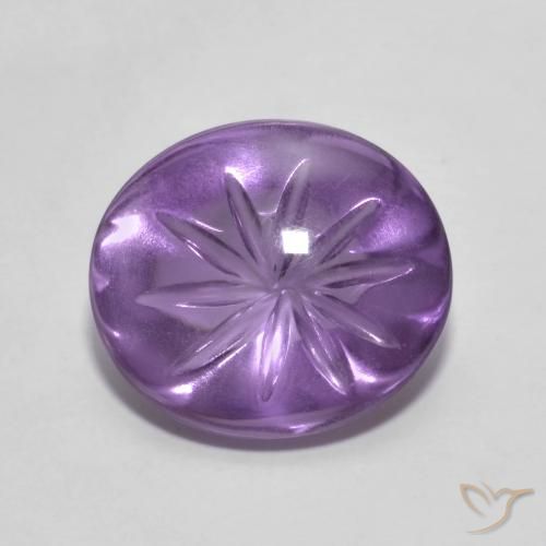 5.91ct Натуральный Темно-фиолетовый Аметист, Овал, Прозрачный