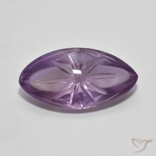 6.79ct Натуральный Средний фиолетовый Аметист, Маркиза, Прозрачный