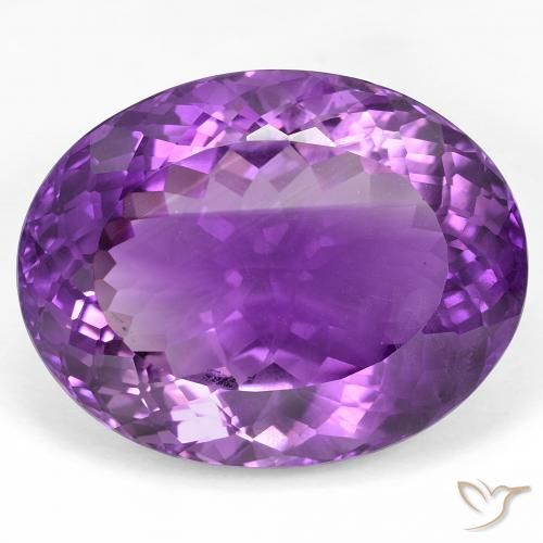 50.87ct Натуральный Medium Dark-Violet Аметист, Овал, Чистота VS