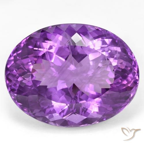49.66ct Натуральный Интенсивный фиолетовый Аметист, Овал, Чистота VS