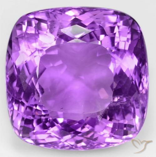 70.78ct Натуральный Интенсивный фиолетовый Аметист, Подушка, Чистота VS