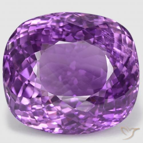 95.38ct Натуральный Средний пурпурно-фиолетовый Аметист, Подушка, Чистота VS