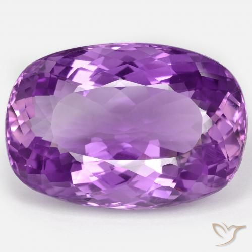 72.62ct Натуральный Ярко-фиолетовый Аметист, Подушка, Чистота VVS