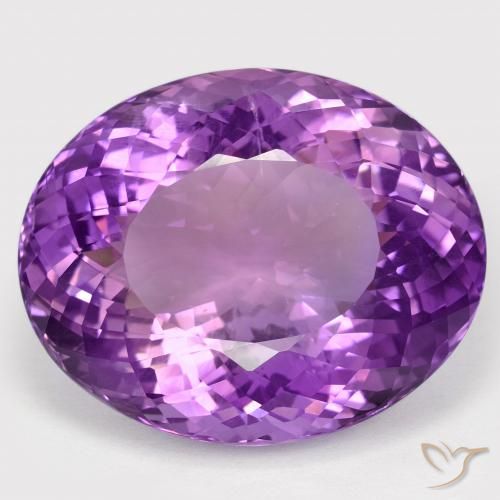 66.68ct Натуральный Средний фиолетовый Аметист, Овал, Чистота VVS