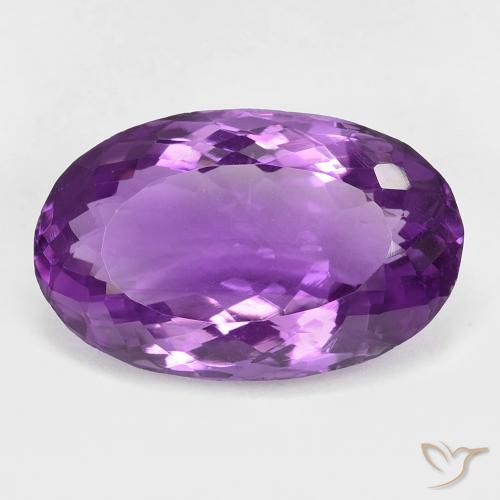 18.70ct Натуральный Средний фиолетовый Аметист, Овал, VVS-VS