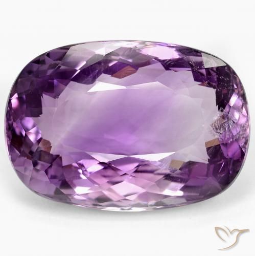 60.06ct Натуральный Светло-средний фиолетовый Аметист, Подушка, Чистота VS
