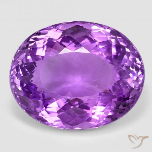 50.94ct Натуральный Глубокий пурпурно-фиолетовый Аметист, Овал, Чистота VVS