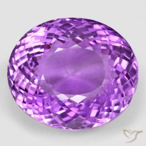 73.50ct Натуральный Пурпурно-фиолетовый Аметист, Овал, VVS-VS