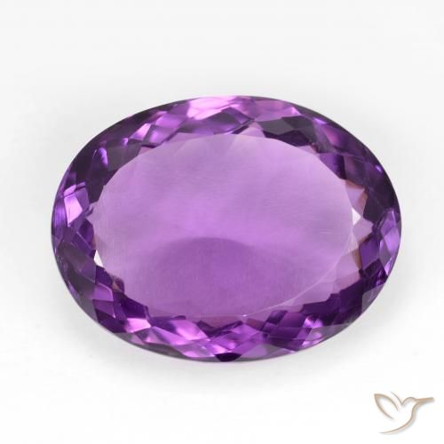 12.14ct Натуральный Ярко-розовый фиолетовый Аметист, Овал, Чистота VVS