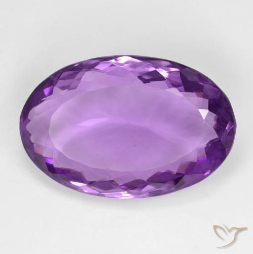15.10ct Натуральный Интенсивный фиолетовый Аметист, Овал, VVS-VS