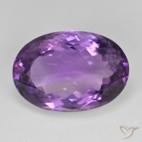 14.30ct Натуральный Интенсивный фиолетовый Аметист, Овал, Чистота VS