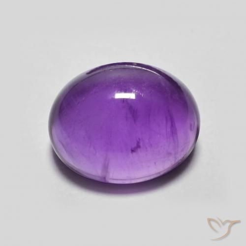 3.69ct Натуральный Интенсивный фиолетовый Аметист, Овал, Прозрачный