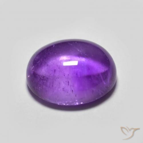3.99 карата, натуральный Темно-фиолетовый Аметист, Овал, Прозрачный