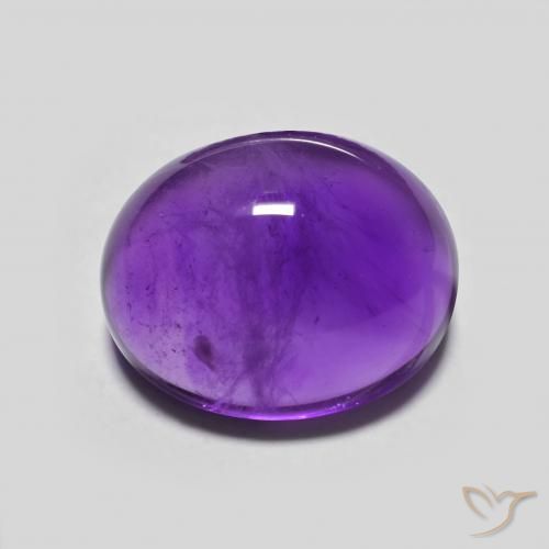 4.17ct Натуральный Ярко-фиолетовый Аметист, Овал, Прозрачный