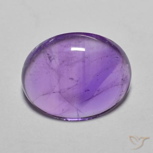 3.71ct Натуральный Ярко-фиолетовый Аметист, Овал, Прозрачный