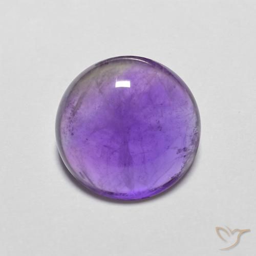 3.98ct Натуральный Средний фиолетовый Аметист, Круглый, Прозрачный