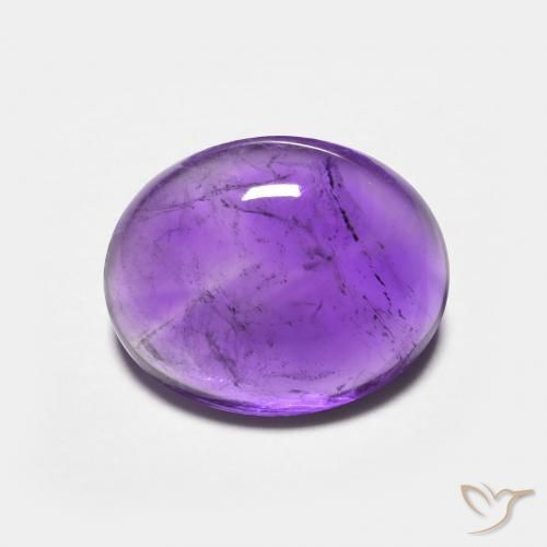 3.64ct Натуральный Пурпурно-фиолетовый Аметист, Овал, Прозрачный