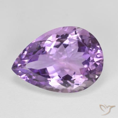 11.09ct Натуральный Средний розовый фиолетовый Аметист, Форма груши, VVS-VS