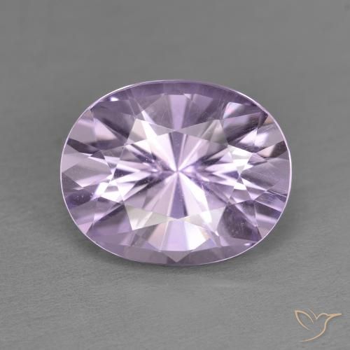 4.38ct Натуральный Средний фиолетовый Аметист, Овал, Чистота VVS