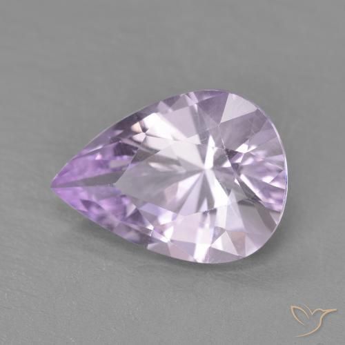 3.36ct Натуральный Светло-фиолетовый Аметист, Форма груши, Чистота VVS